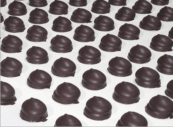 Dây băng tải PU Chiorino trong dây chuyền bánh kẹo chocolate