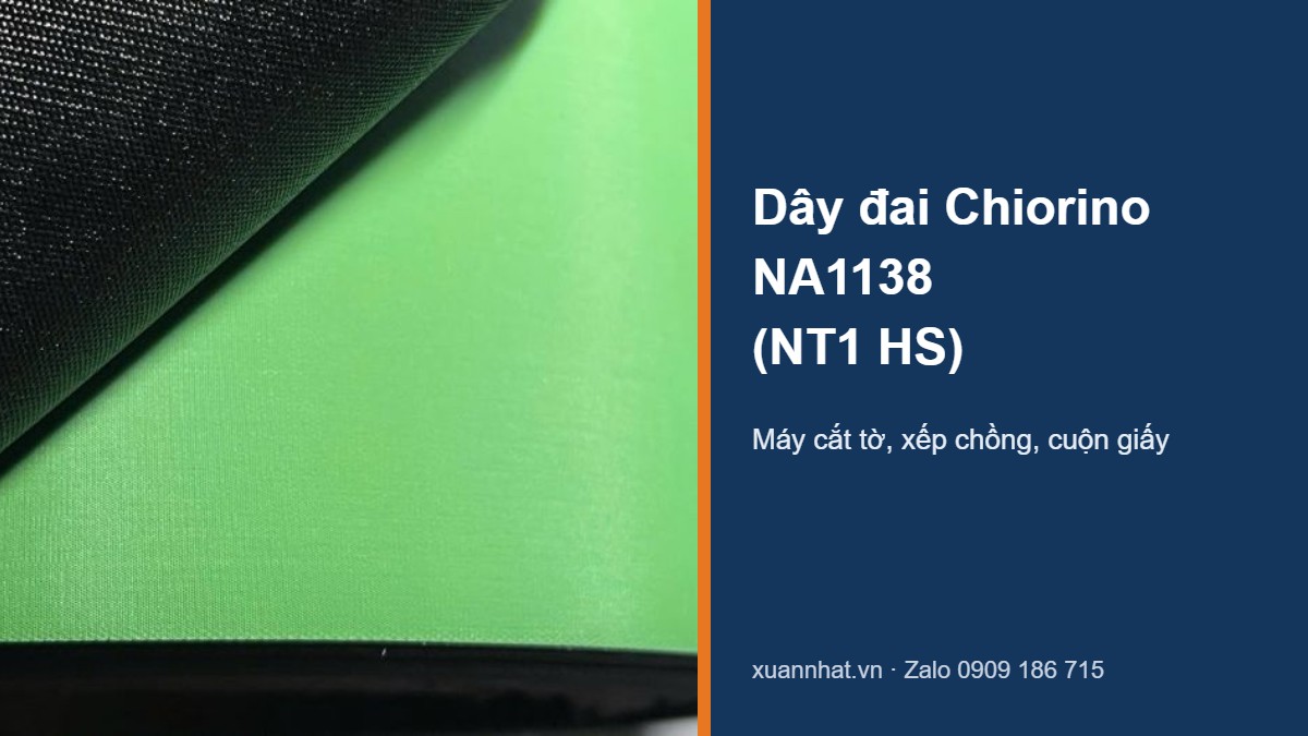 Dây đai Chiorino NA1138 mặt xanh và mặt vải đen