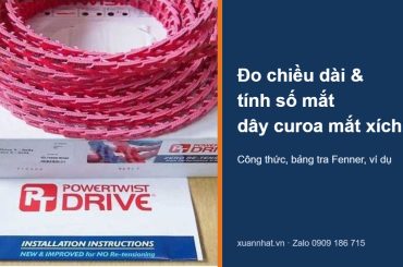 Cuộn dây curoa mắt xích Fenner PowerTwist Drive và hướng dẫn đo, tính số mắt xích