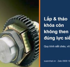 Lắp và tháo khóa côn không then Fenner Trantorque đúng lực siết